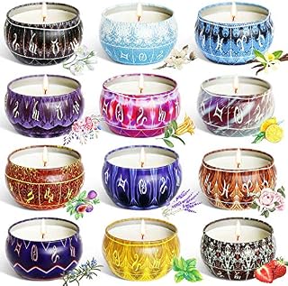 Scented Candles Gift Set, Aromatic Candles for woman, 12 different aroma candles for Home Fragrance, Relaxation, Stress Relief, Gift2.5oz*12pcs