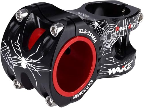 Aleación de aluminio MTB vástago 1.378 in 1.969 in 0 grados para la mayoría de bicicletas, bicicleta de carretera, MTN, BMX, equipo Fixie, ciclismo