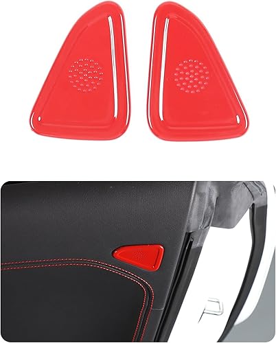 Miniatura 9 de Decoración de bocina de altavoz de puerta de automóvil para C8 Corvette 2020-2023 Stingray Z06 Z51 ABS Accesorios interiores (patrón de fibra de