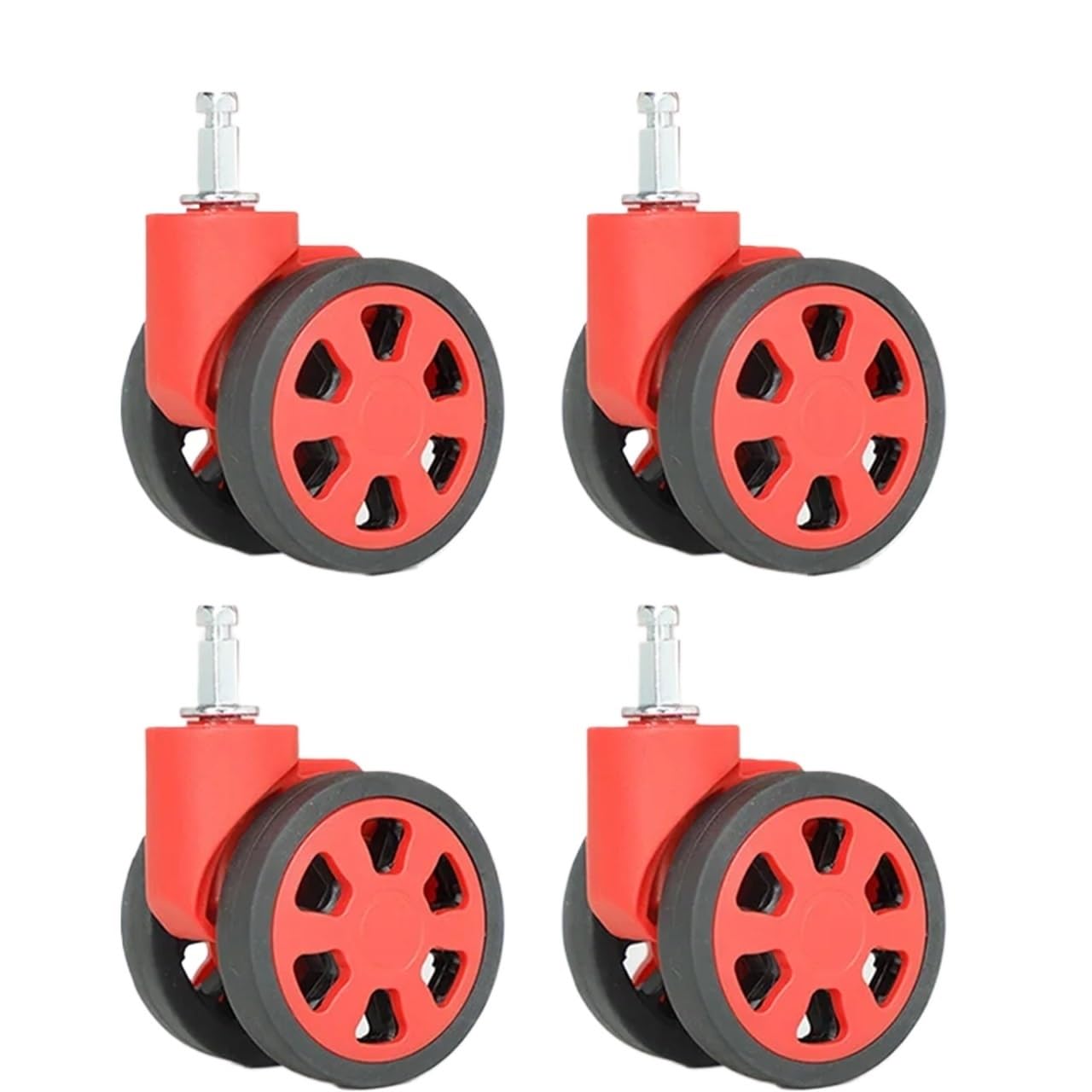 Ruote per Valigia Bagagli Accessori for ruote universali Trolley Box Puleggia Rullo Ruote silenziose Sostituzione Password Borsa bagagliaio(Red)