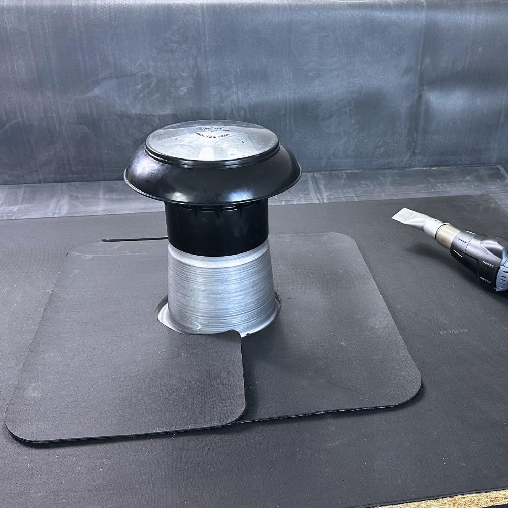 HSS Flachdachentlüfter DN90-100 Alu-Flansch für Kaltdach