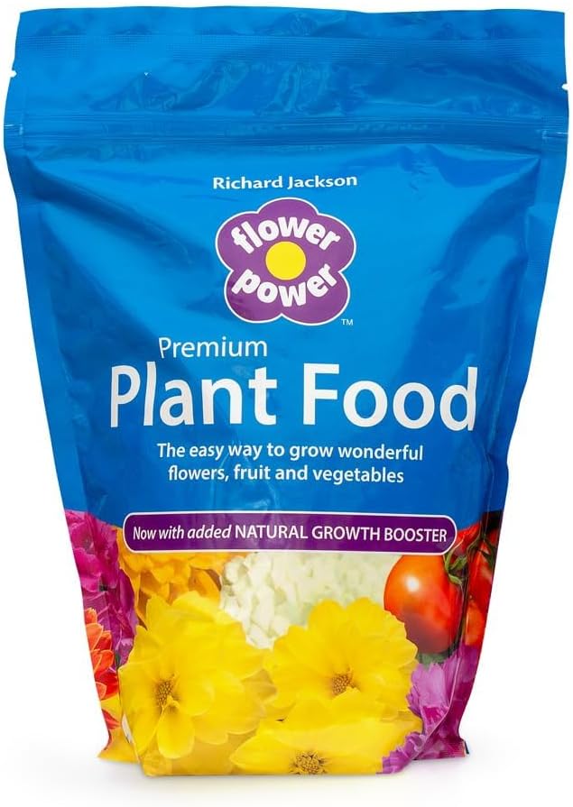 Richard Jackson Flower Power Premium Plant Food, with Bio-Active Technology, Concentrated Feed for All Plants, Fruits and Vegetables with Essential Nutrients (1.5kg)