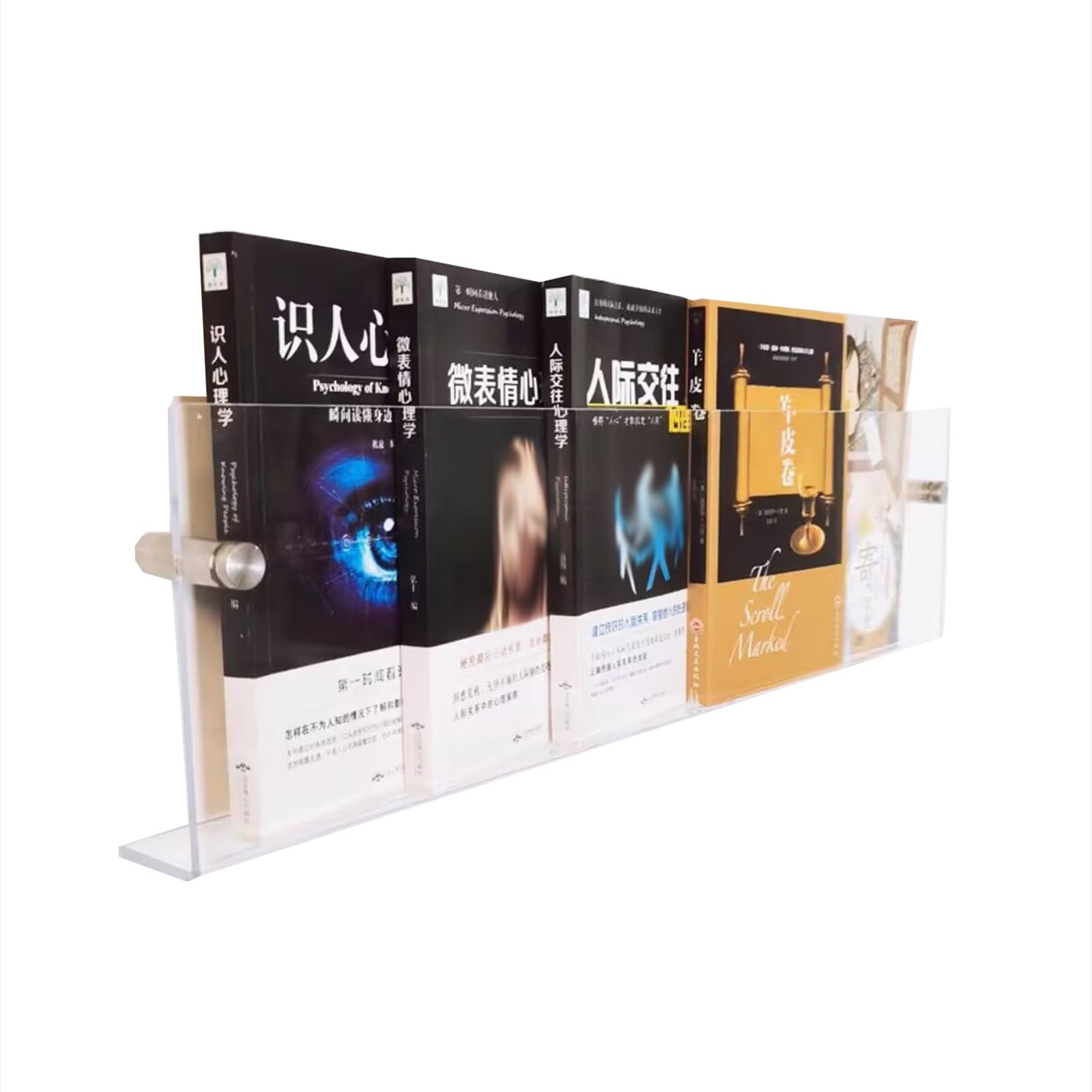 Portariviste in acrilico, Porta riviste in acrilico trasparente da parete, porta brochure for ufficio domestico, scaffale sospeso(60cm(23.6in))