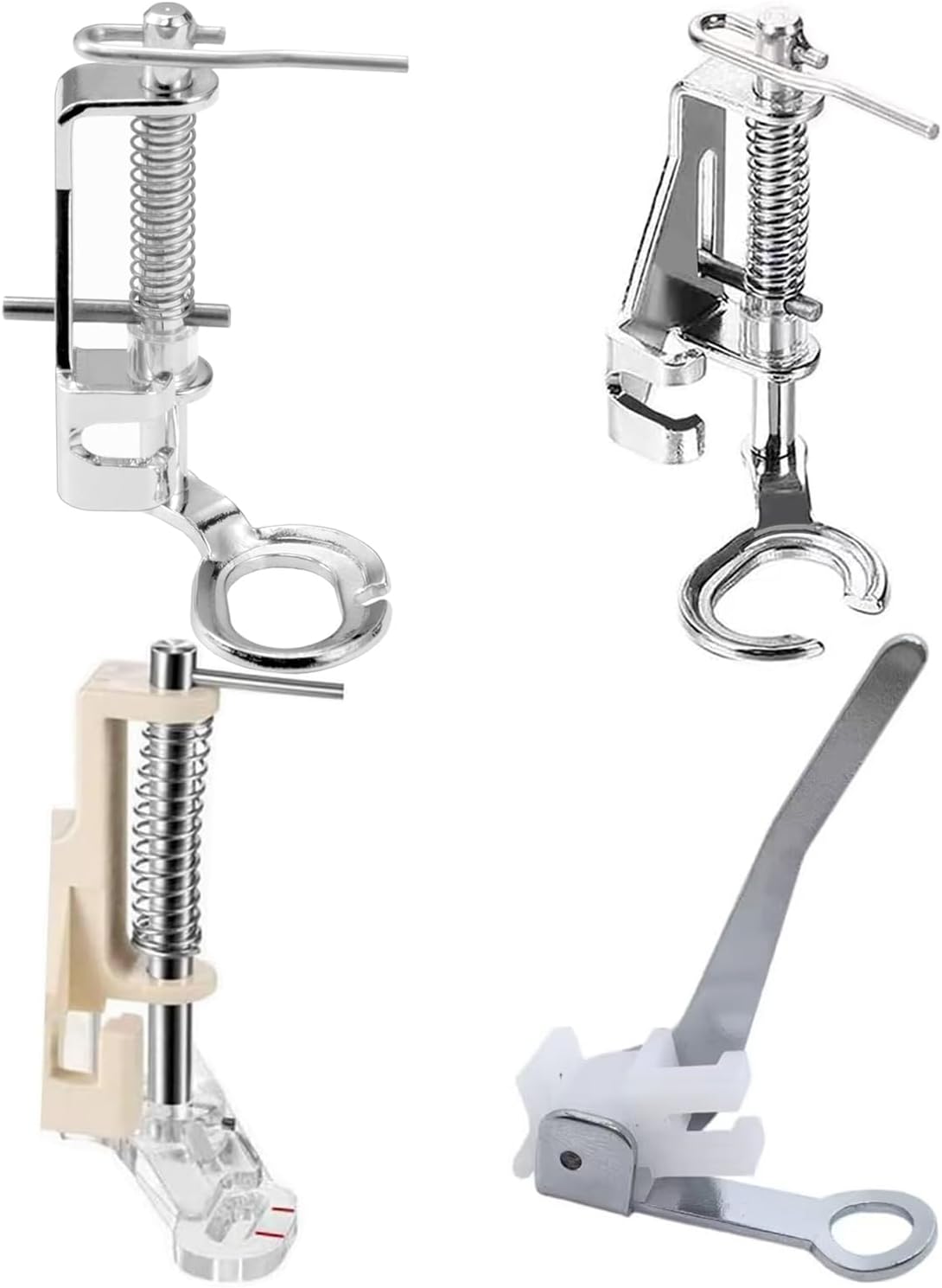 Set de 4 Pies para Máquinas de Coser de Garfio Bajo, Metal