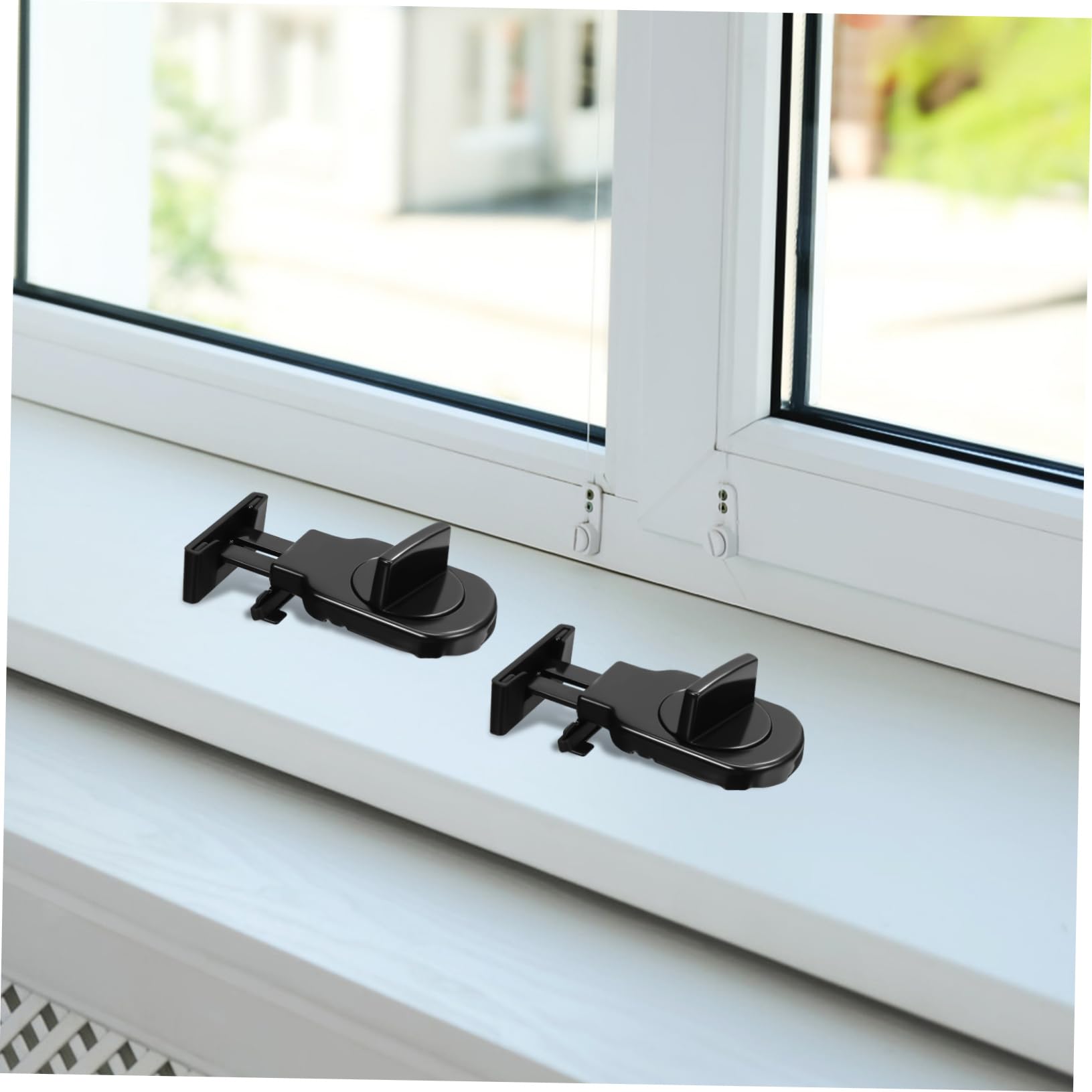 NUOBESTY 5 Ensembles Verrou Pour Fenêtres Coulissantes De Installation Facile Protection Ajustable Pour Divers Types De Fenêtres Construction Robuste 2 Pièces * 5