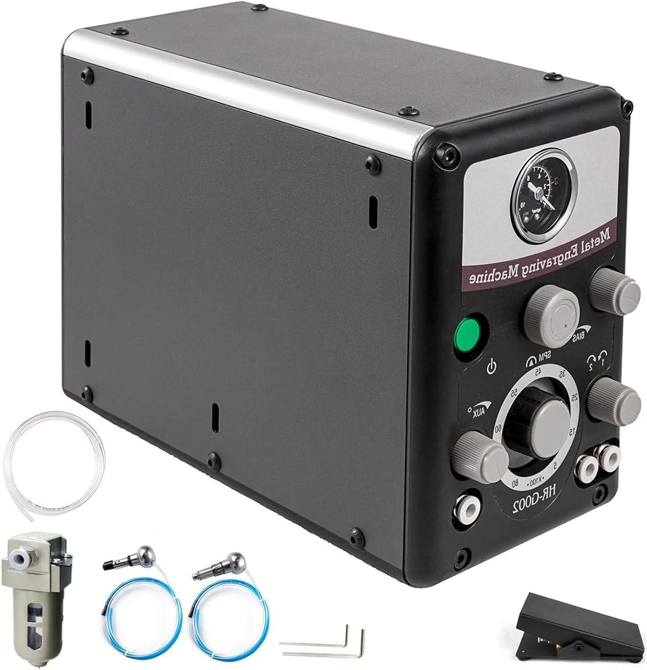 FHRKA Pneumatic Impact Engraving Machine, Dual- Pneumatic Jewelry Engraver Machine Pneumatic Hand Engraving Machines