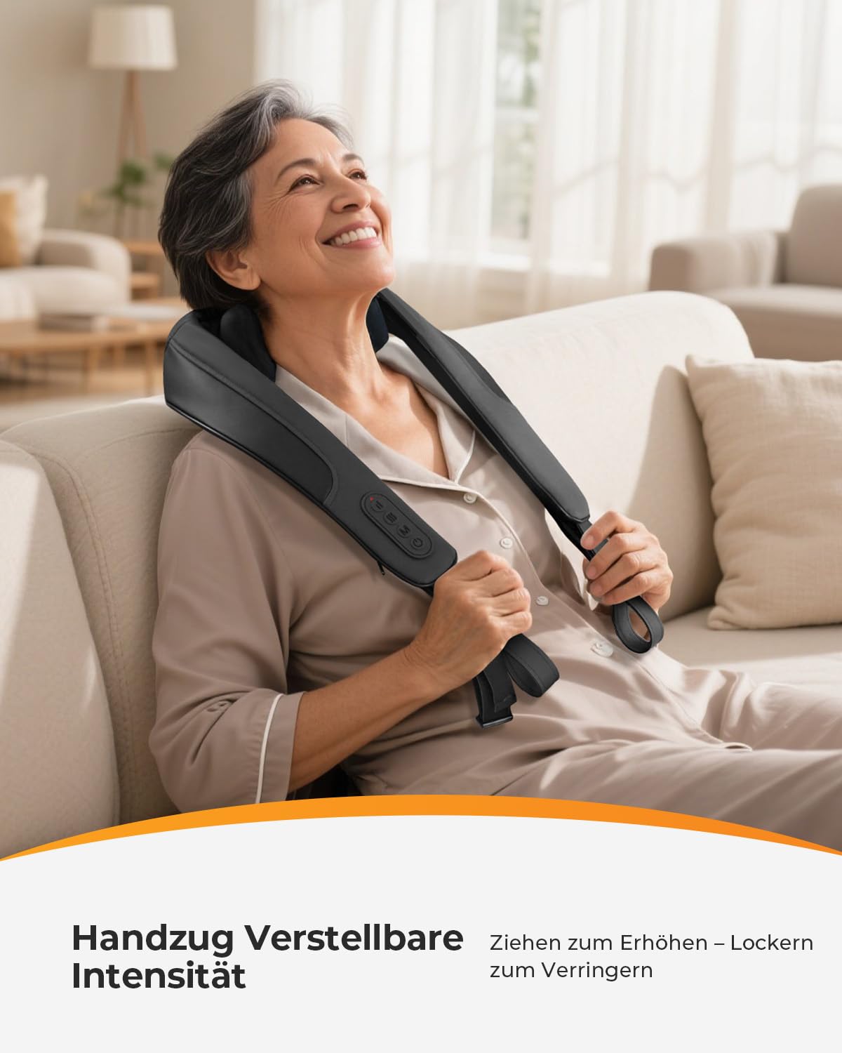CooCoCo Kabelloses Nackenmassagegerät mit Wärme, Shiatsu Schulter Massagegerät, Wiederaufladbares Rückenmassagegerät für Nacken, Rücken und Schulter, für Büro und Reisen, Geschenke für Frauen Männer