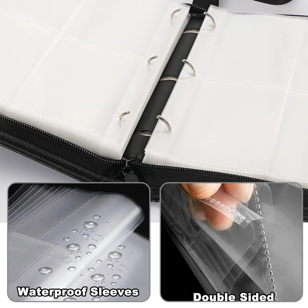 Album Raccoglitore Anime Con Cerniera - 50 Pagine Per 400 Carte, Copertina In PU Trasparente, Porta Carte Da Collezione Per Bambini - 2