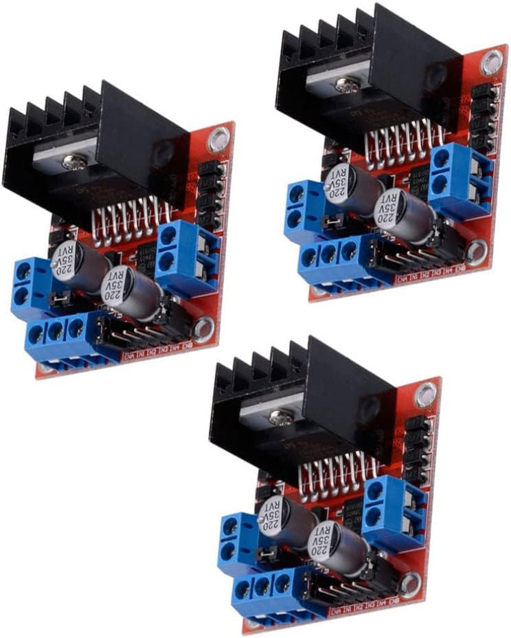 NOPEILVI Motor Drive Controller Board Module, L298N Dual H Bridge DC Stepper For Arduino Smart Car Robot 3PCS Stepper Motor Driver,L298N Motor Driver Module,DC Motor Driver,H-Bridge Motor Driver