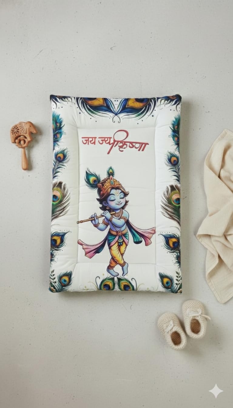 RUDRA CREATION Chhathi Pujan Godadi for Newborn Baby | Multicolour Soft Blanket for Chhathi Ceremony | Traditional Cotton Godadi for Infant | Pack of 1 | Baby Gift for Chhath Puja Ritual-image-37