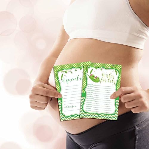 Miniatura 5 de Amanda Creation Two Peas in a Pod - Tarjetas de deseos de bebé de 20, 4 x 6 pulgadas, gran recuerdo y actividad divertida para baby showers, últimas