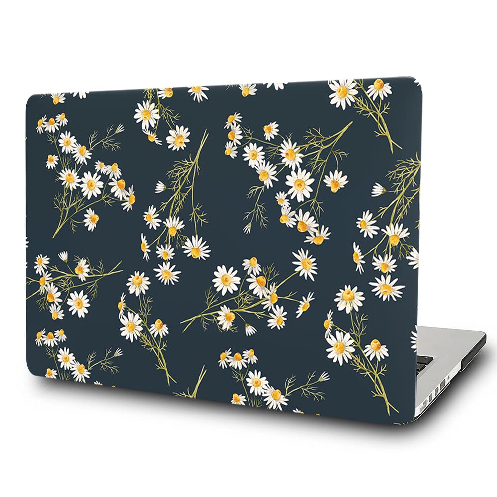 MacBook Air 11/11.6 Inch Case With Keyboard Cover & Screen Protector - Daisies Design For 2012-2015 Models