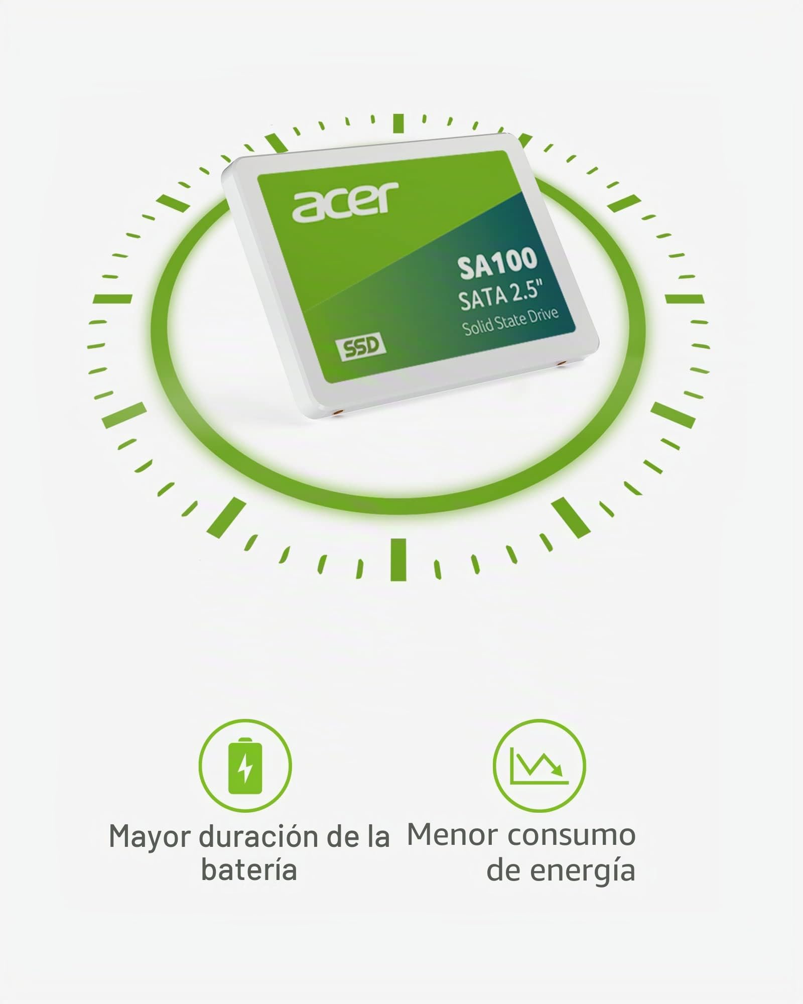 Acer - BL.9BWWA.102 Unidad de Estado sólido 2.5" 240 GB Serial ATA III 3D TLC NAND