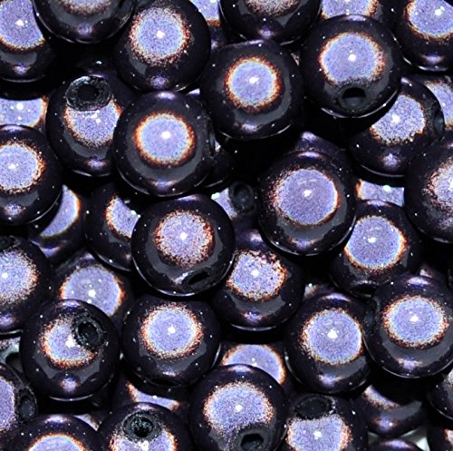 taffbeads A Box of 6mm / 400pcs Round 3D Illusion Acrylic Miracle Beads for DIY Craft Jewellery Making (Black)