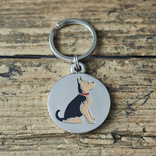 Portachiavi con targhetta per cani Yorkshire