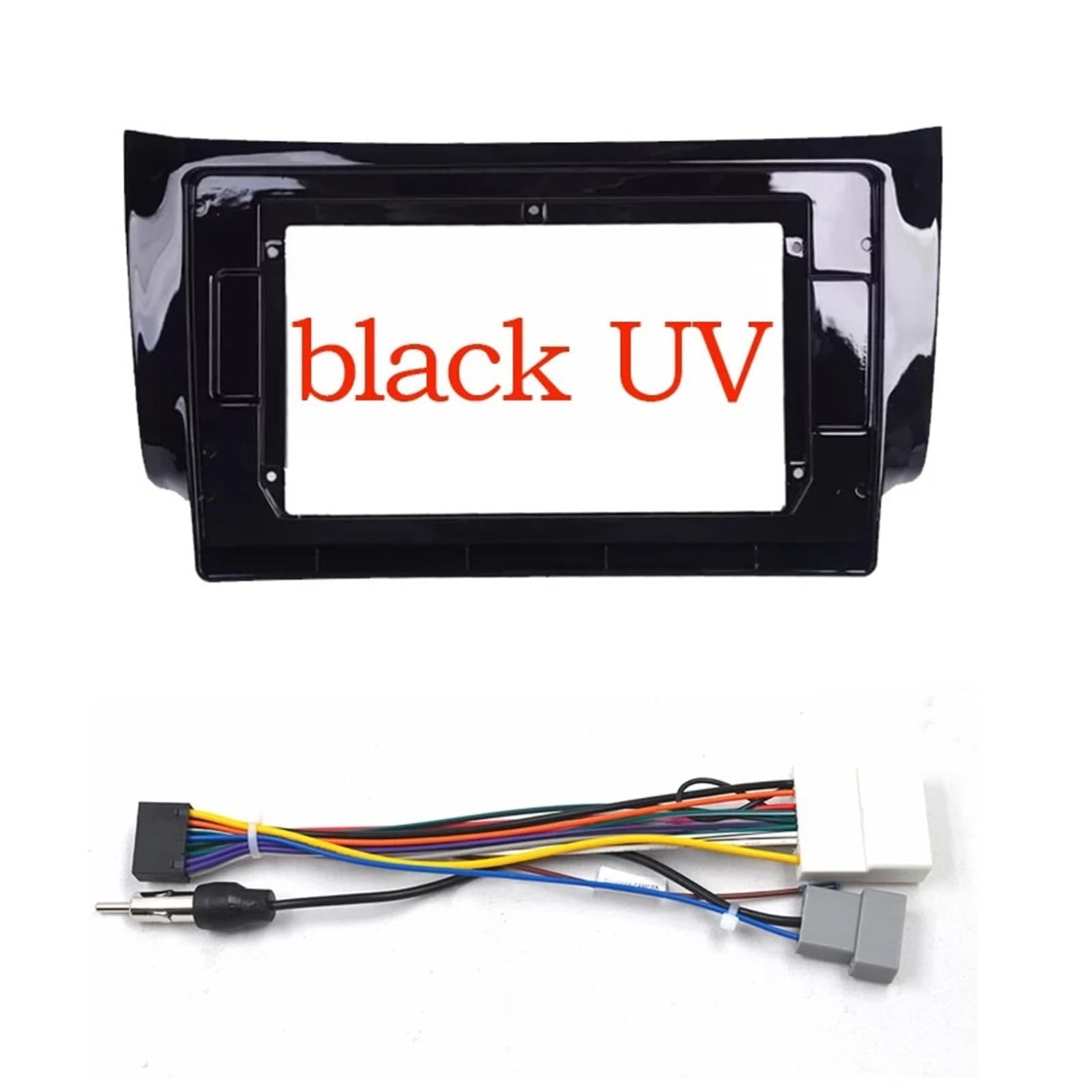 zaślepki radia Pasuje do Nissan Sentra Sylphy 2012-2019 Panel stereo instalacja deski rozdzielczej zestaw przycinania ramka DVD Bezel wykończeniowa radia samochodowego(Frame-BLACK-UV)