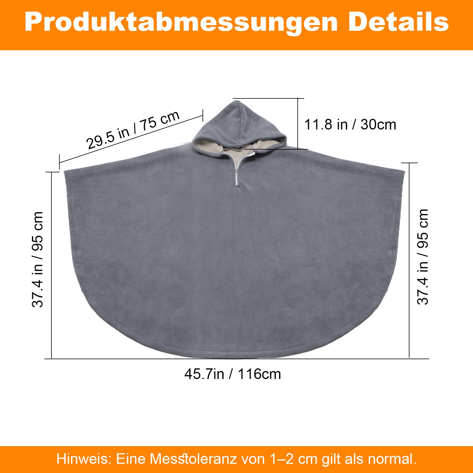 Manta para silla de ruedas Cape Winter | Manta para silla de ruedas | Manta para silla de ruedas | Ponchos adultos con capucha