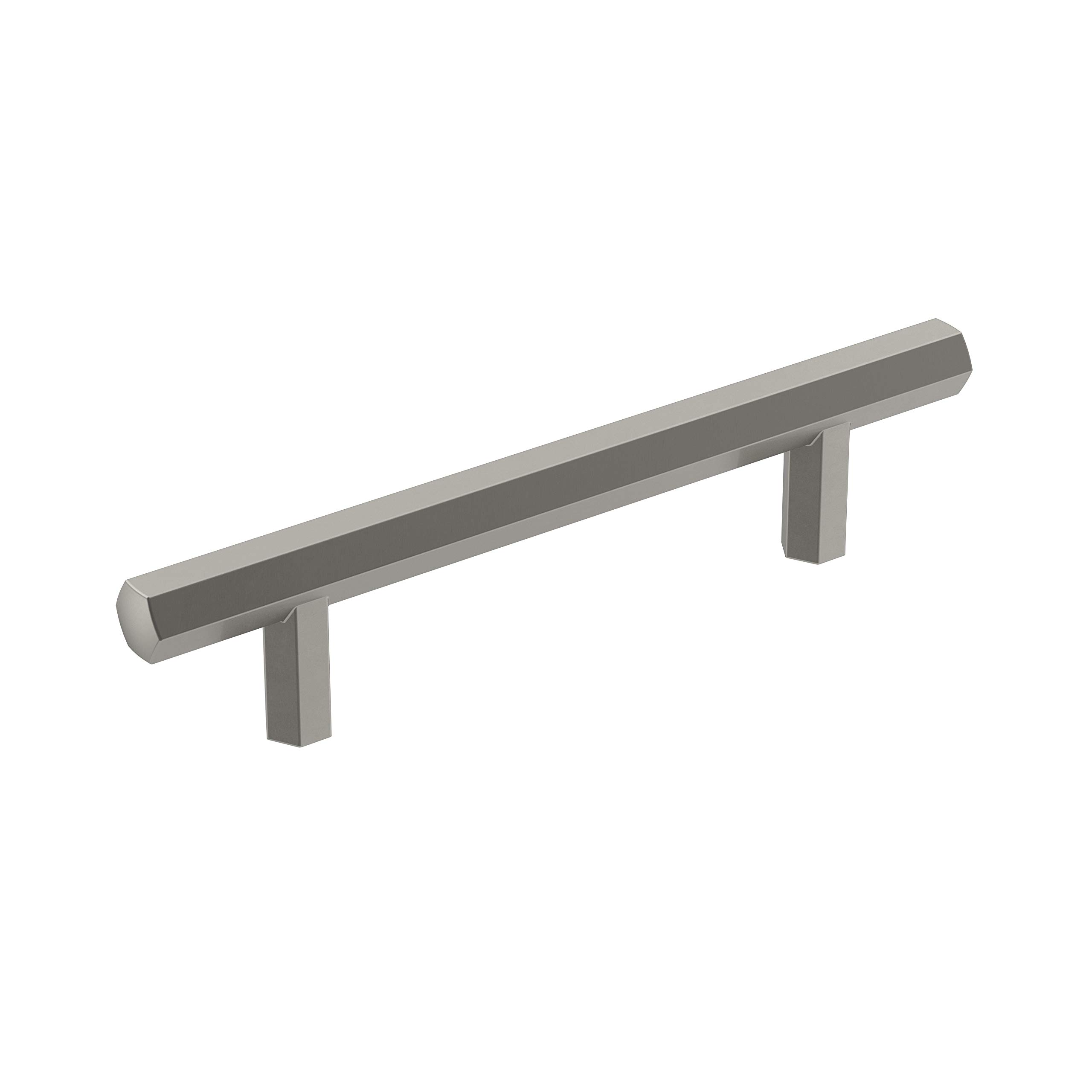 Amerock | Cabinet Pull | Satin Nickel | 3-3/4 inch (96 mm) Center-to-Center | Caliber | 1 Pack | Drawer Pull | Cabinet Handle | Cabinet Hardware — image 1