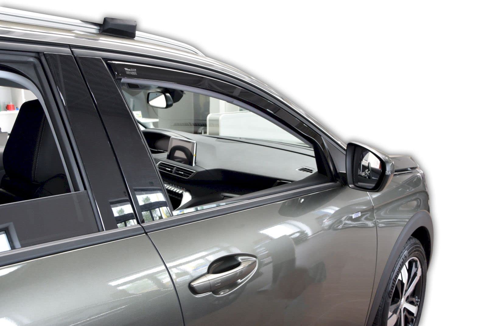 Deflettori D'Aria Per Peugeot 3008 2017-2024 - Set 4 Pezzi Nero, Antivento E Antipioggia - Foto 4