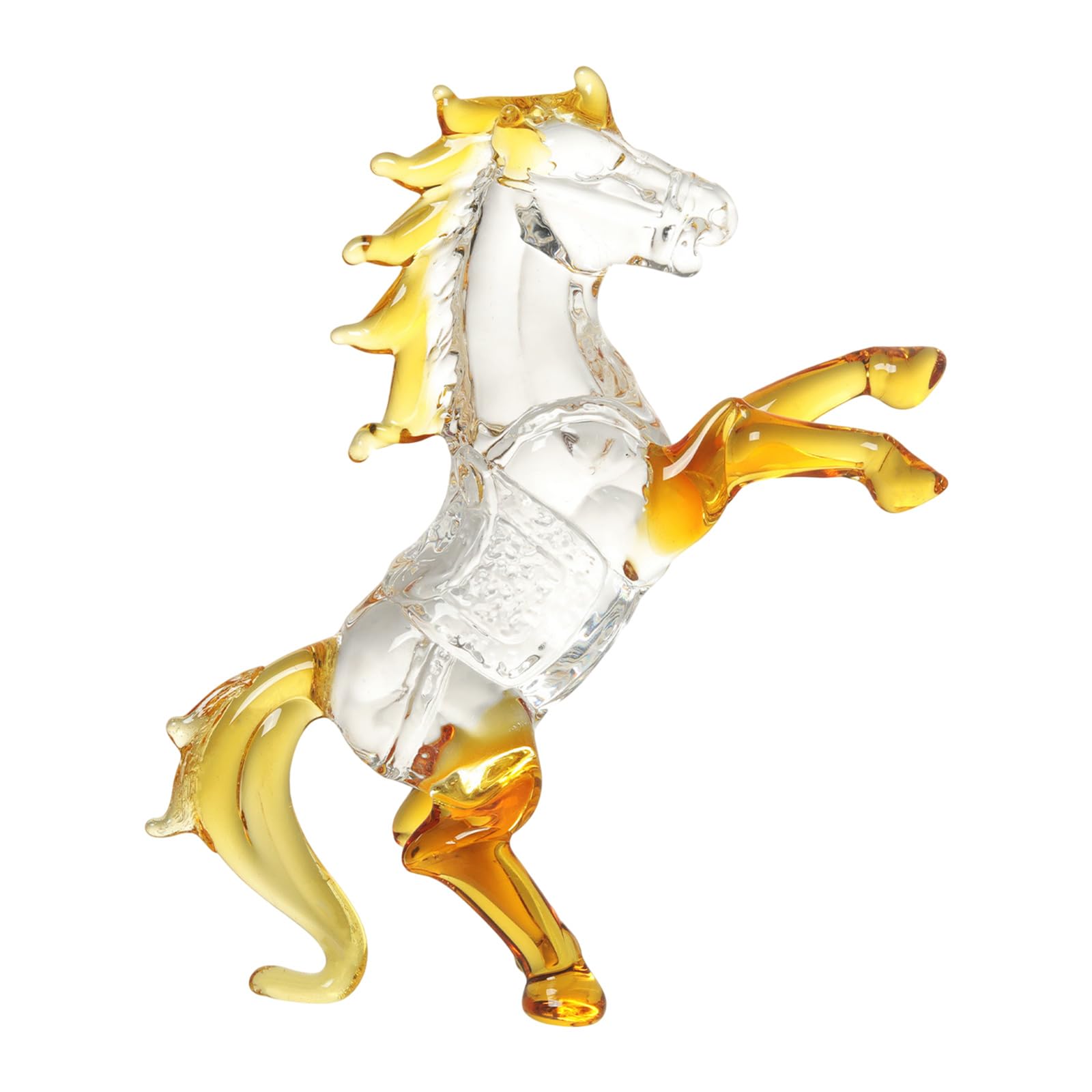 Kaeltsyn Symbolic Crystal Horse Statue Year of Chinese Zodiacs Decors with Good Luck for Home Fengshui Ornament Crystal Figurine