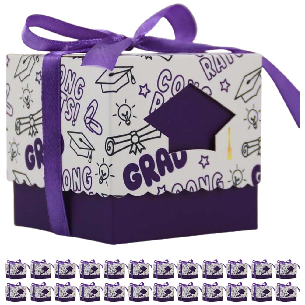 GALPADA 50stücke Süßigkeitenboxen für Abschlussfeiern Bonbonboxen aus Papier Kleine Geschenkboxen für Partydekoration Tischdeko für Schulentlassung