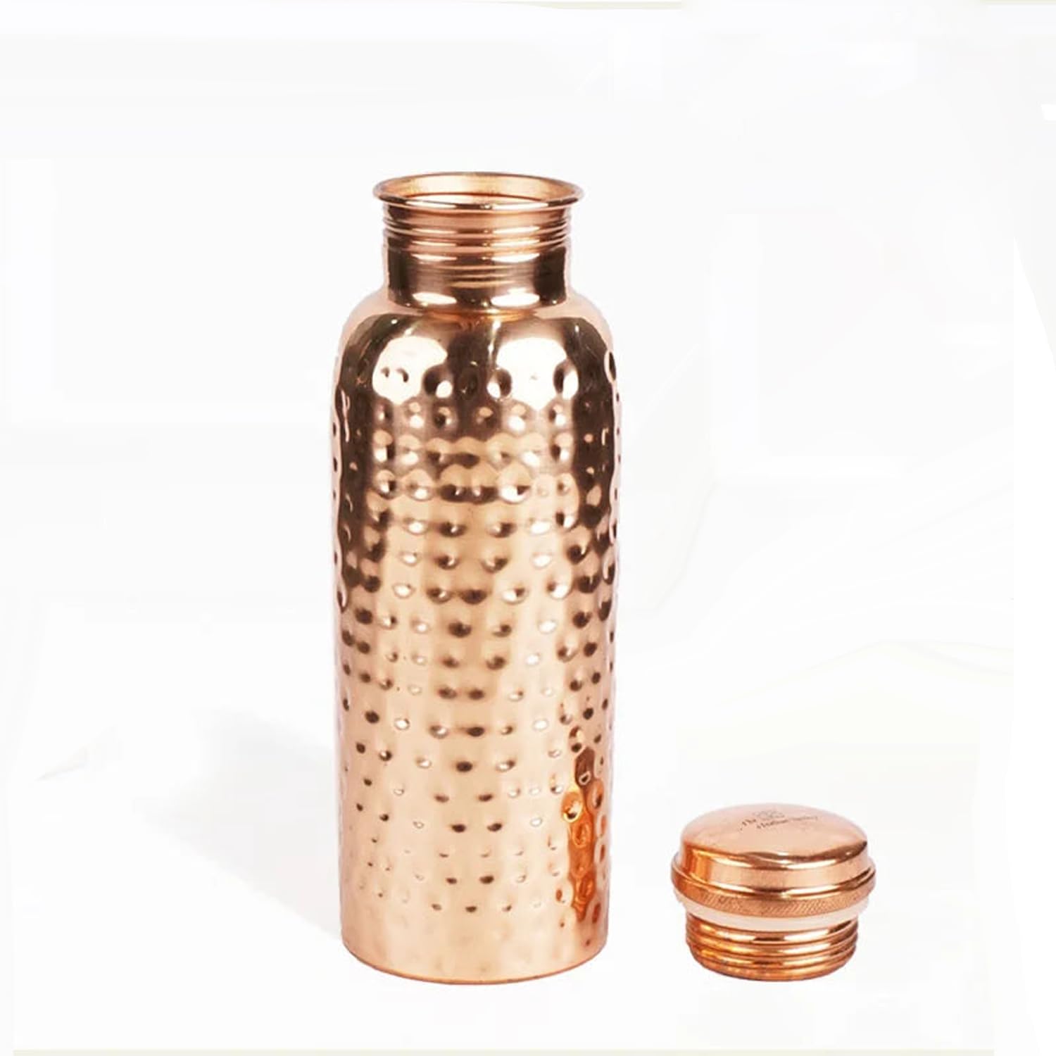 Hammered Pure Copper Water Bottle – 32 Oz Ayurvedic Drinkware, Leak Proof & Durable, Ideal for Travel, Gym, Office & Outdoor Use – 950 ml