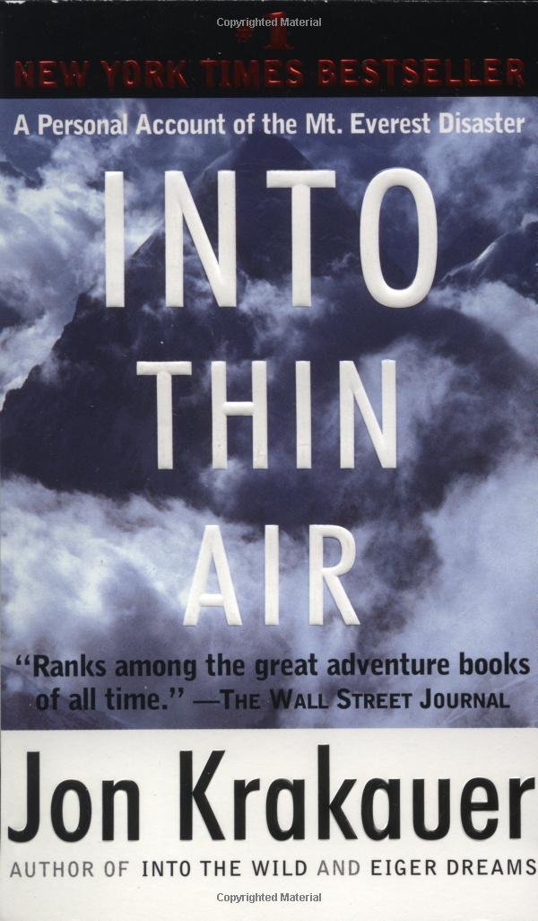 Into Thin Air: A Personal Account of the Mt. Everest Disaster cover