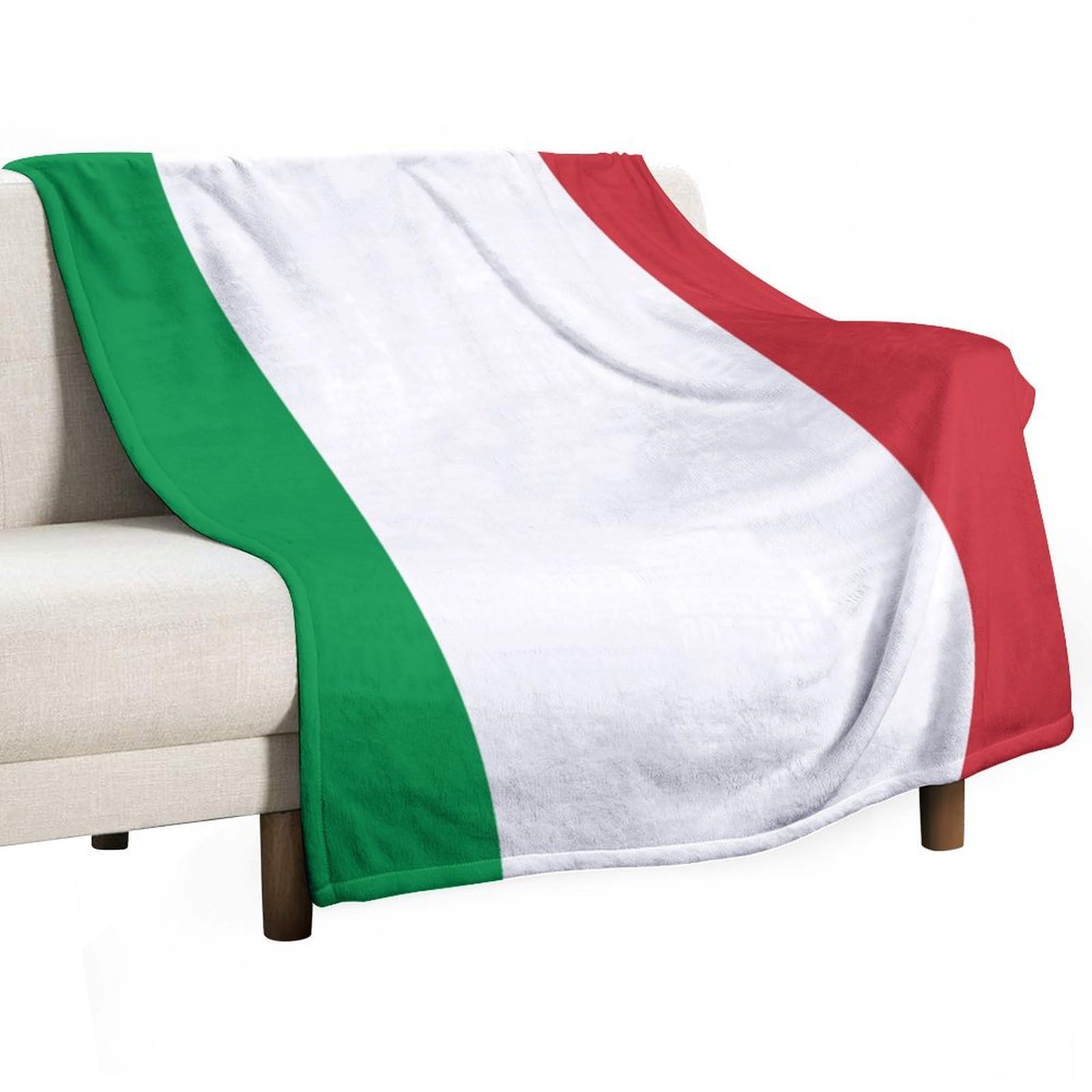 Hxwokrum Flannel Blanket, Italy Flag Throw Blanket for Couch Sofa Bed Office, Soft And Comfortable Without Pilling