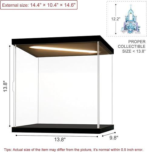 Miniatura 3 de Instnovny Vitrina acrílica para coleccionables, cajas de acrílico transparente para figuras de exhibición, juguetes, castillo de construcción,