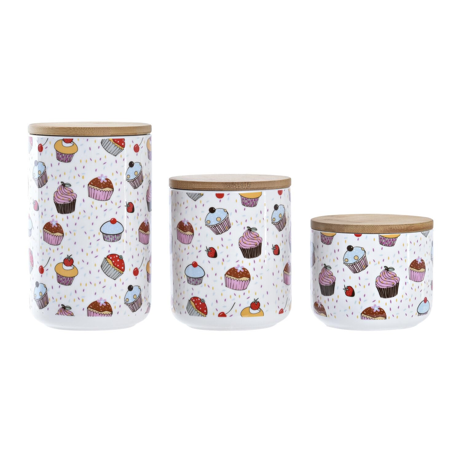 BOTE SET 3 GRES BAMBU 10X10X17 PASTELES MULTICOLOR