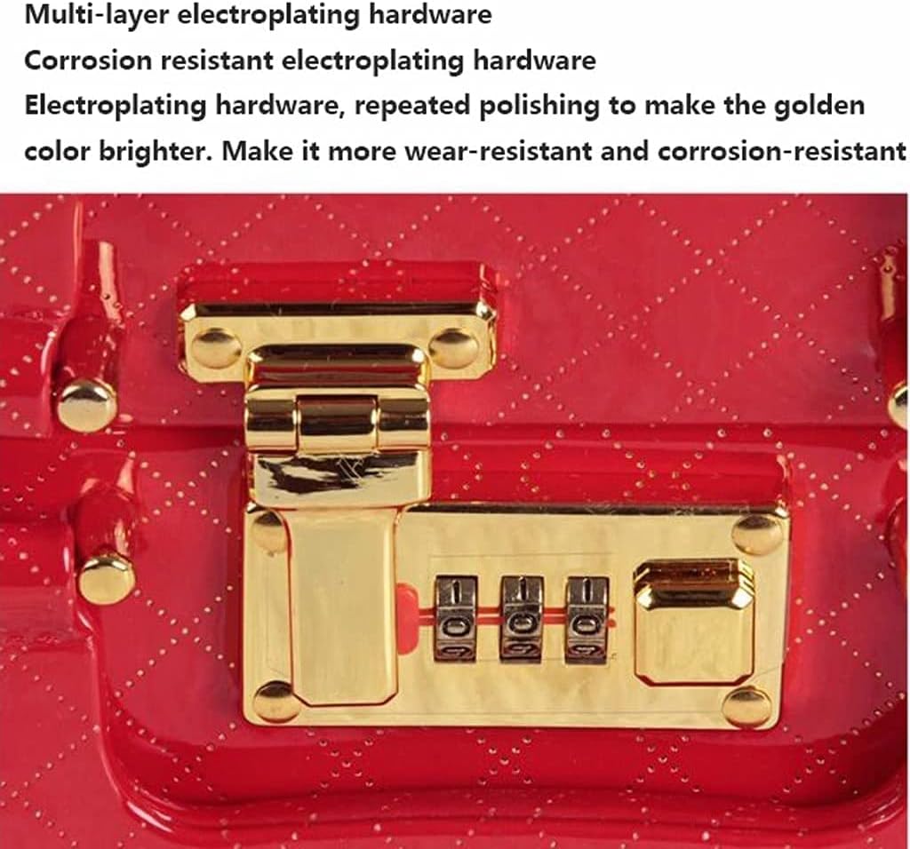 Jewellery Storage Jewelry Box Jewelry Case Digit Code Lock Jewelry Boxes Big Capacity Watch Necklace Organizer Box Makeup Wedding Supplies Gift Jewellery Display Box (Apurple)