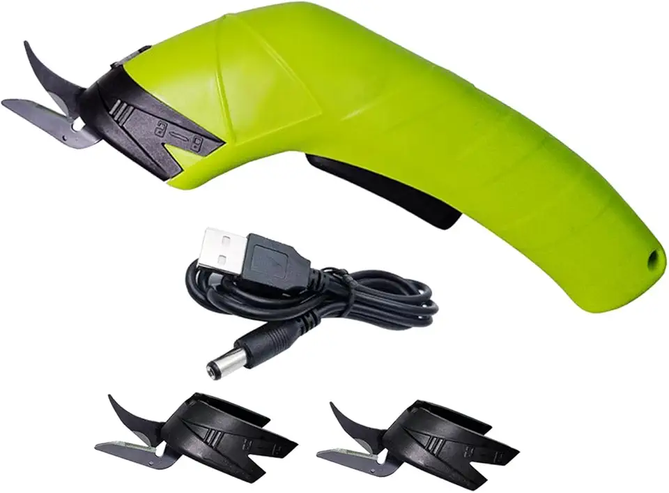 Tesoura Elétrica para Cortar Tecido, com Confortável, Ideal para Alfaiates, Costureiras, Cortadores de Papelão, Tesouras para Trabalhos em Couro, aço de tungstênio 3 cabeças