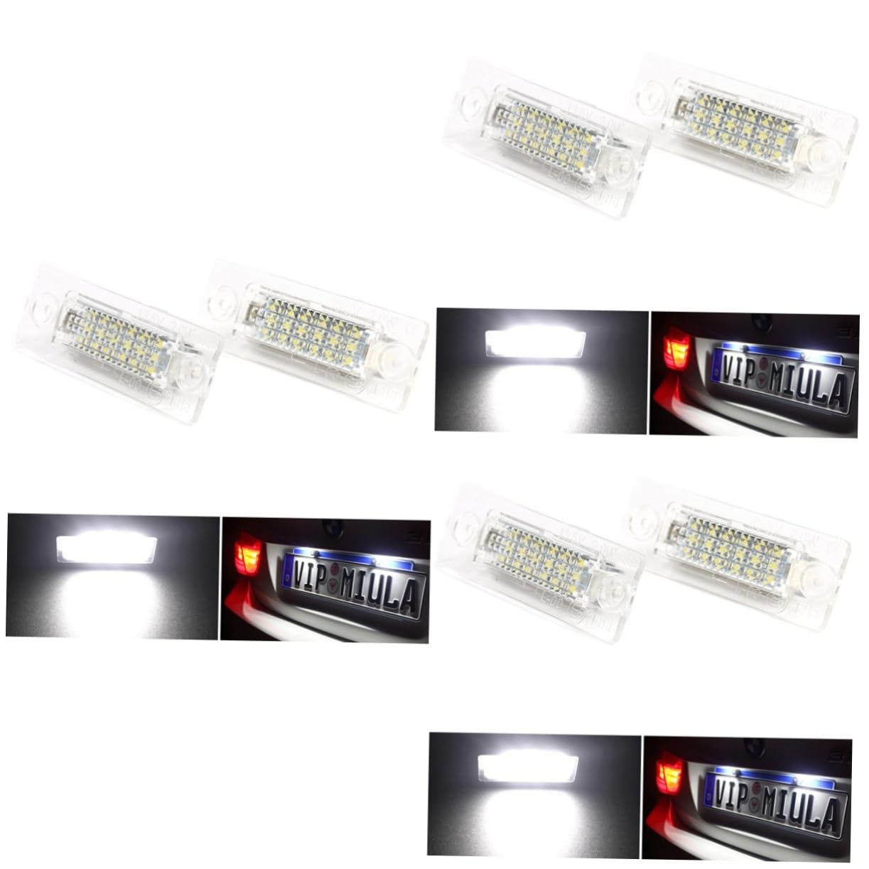 SHERCHPRY 6piezas Led De Placa De Matrícula Para Automóviles Iluminación Leds Instalación Duración Consumo Energético