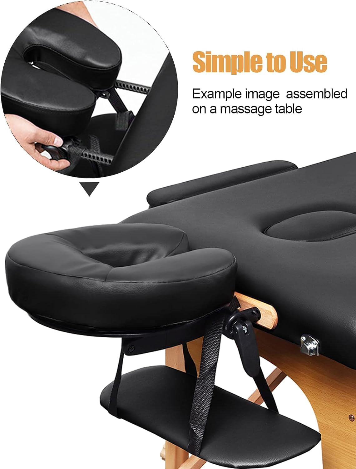 Soporte universal para la cara y cojín para mesa de masaje, reposacabezas de masaje ajustable y almohada facial para cama, kit de masaje superior de colchón, reposacabezas para salón de 4