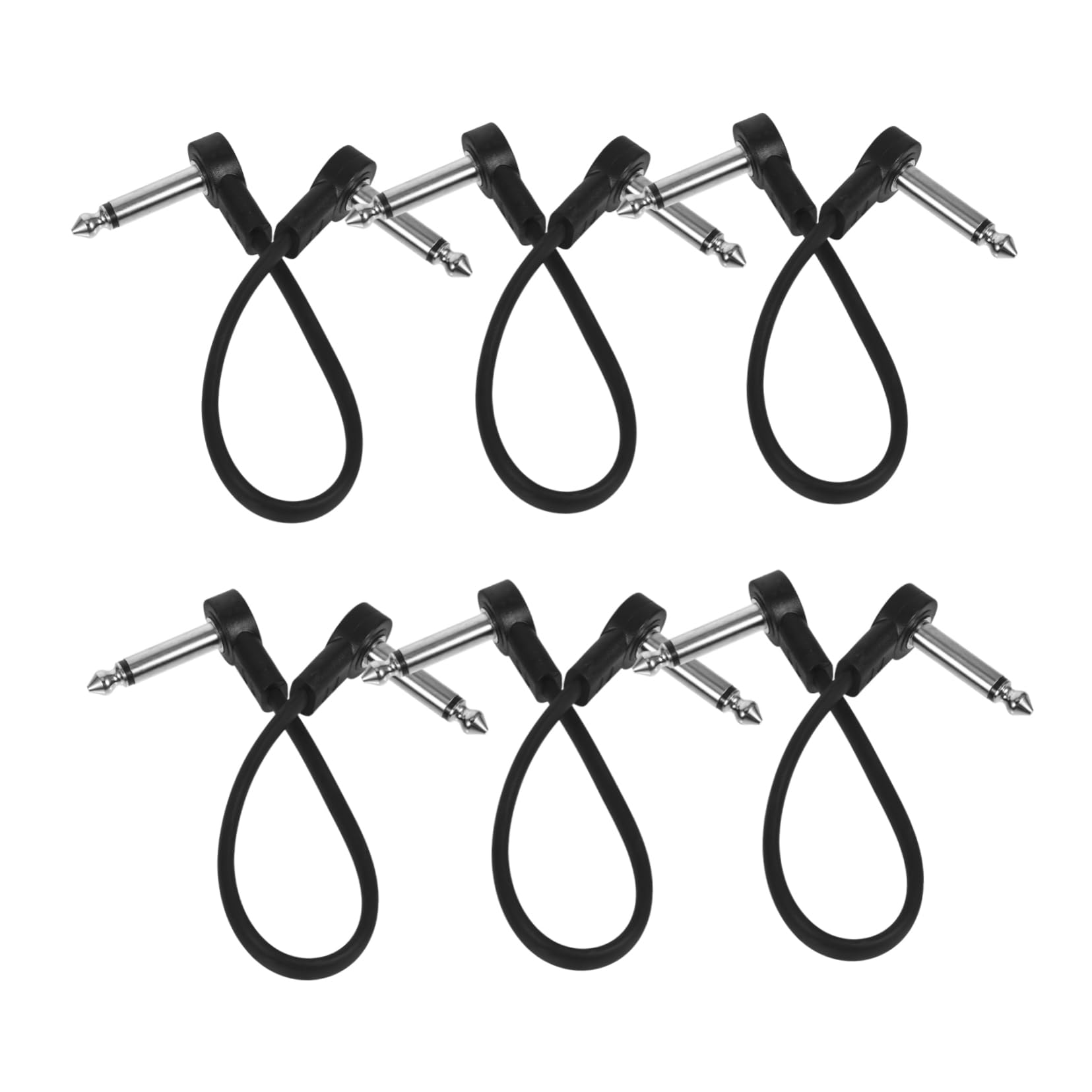 Milisten 5 Series Alambre De Guitarra Cable De Guitarra Enrollado Con Efecto Cables De Instrumentos Para Hacer Música Cable De Guitarra Electrica Cobre Libre De Negro 6 Piezas X 5