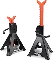TONDA 3 Ton Extra Tall Jack Stands, Heavy Duty Adjustable 13.39-21.06" for SUVs, MPVs, UTVs/ATVs - Secure Pair, Black