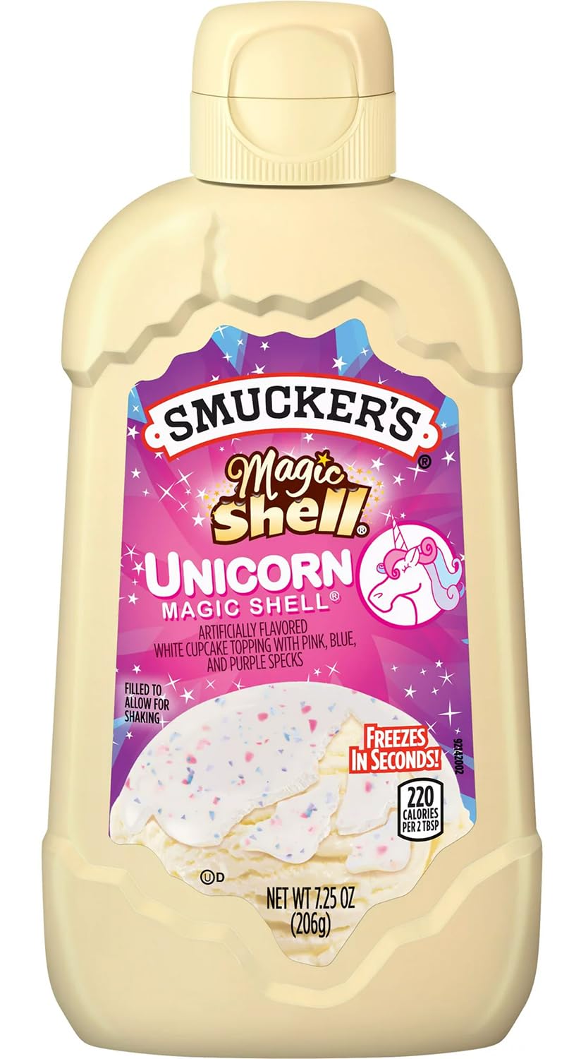Smuckers Unicorn Magic Shell Smucker`s Topping Freezes In Seconds (1) 7.25 oz Bottle