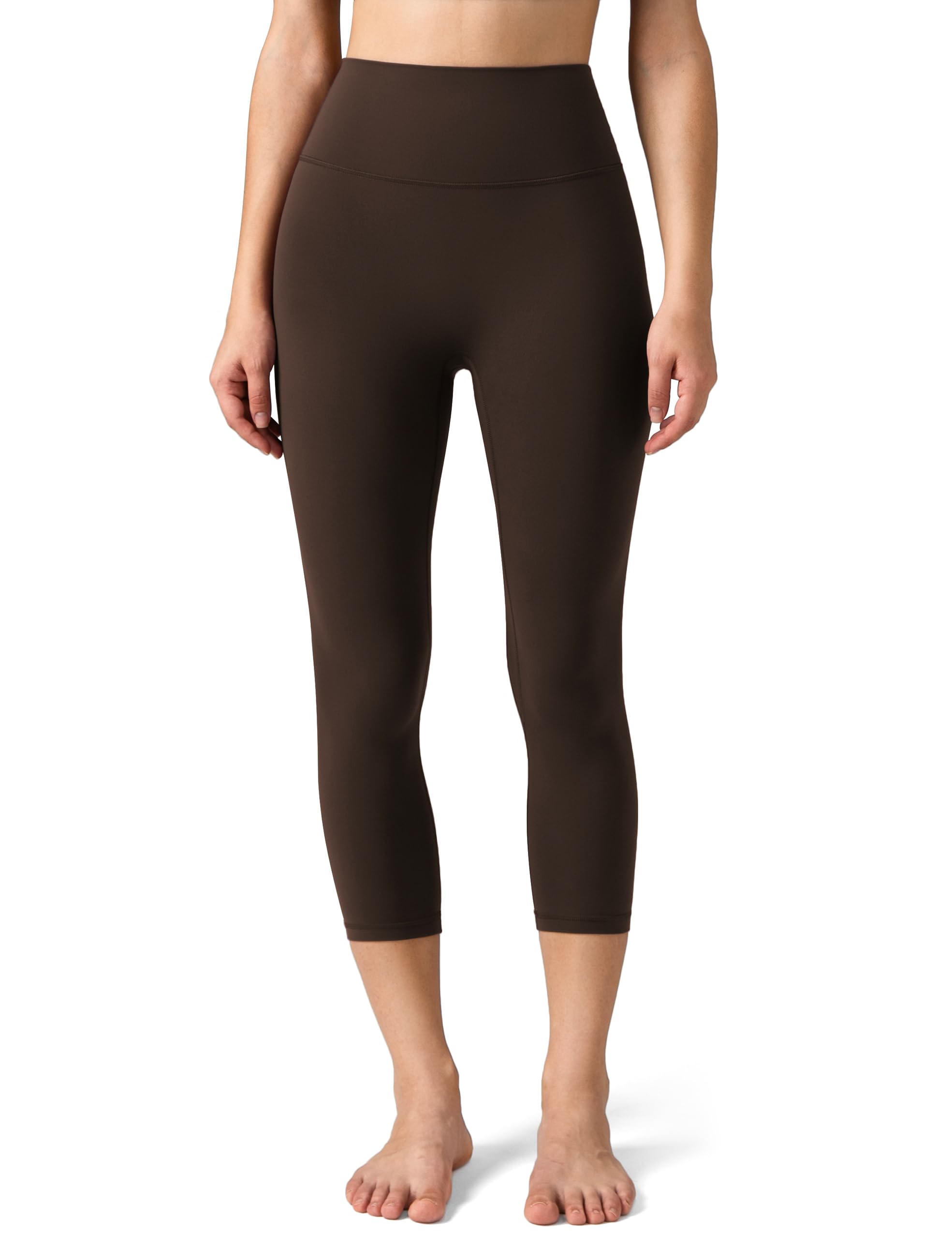 Colorfulkoala Dreamlux No Front Seam Leggings for Women High Waisted Capris 21" Inseam Yoga Pants