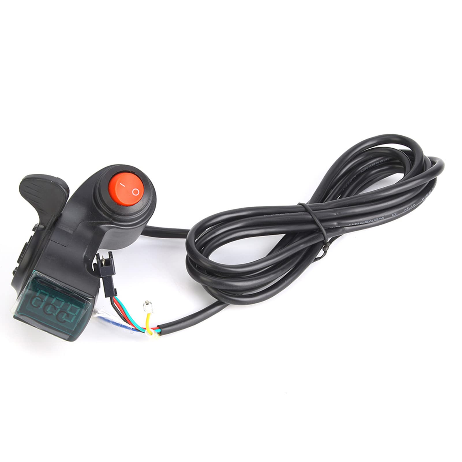 Throttle Thumb Accélérateur 48 V pour Vélo électrique, Affichage LCD, Interrupteur d'alimentation Numérique de Tension de Batterie pour Véhicule électrique – Affichage de la