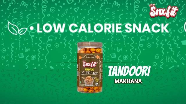 Snxfit Tandoori Flavoured Roasted Makhana Foxnuts Snack | Ready to