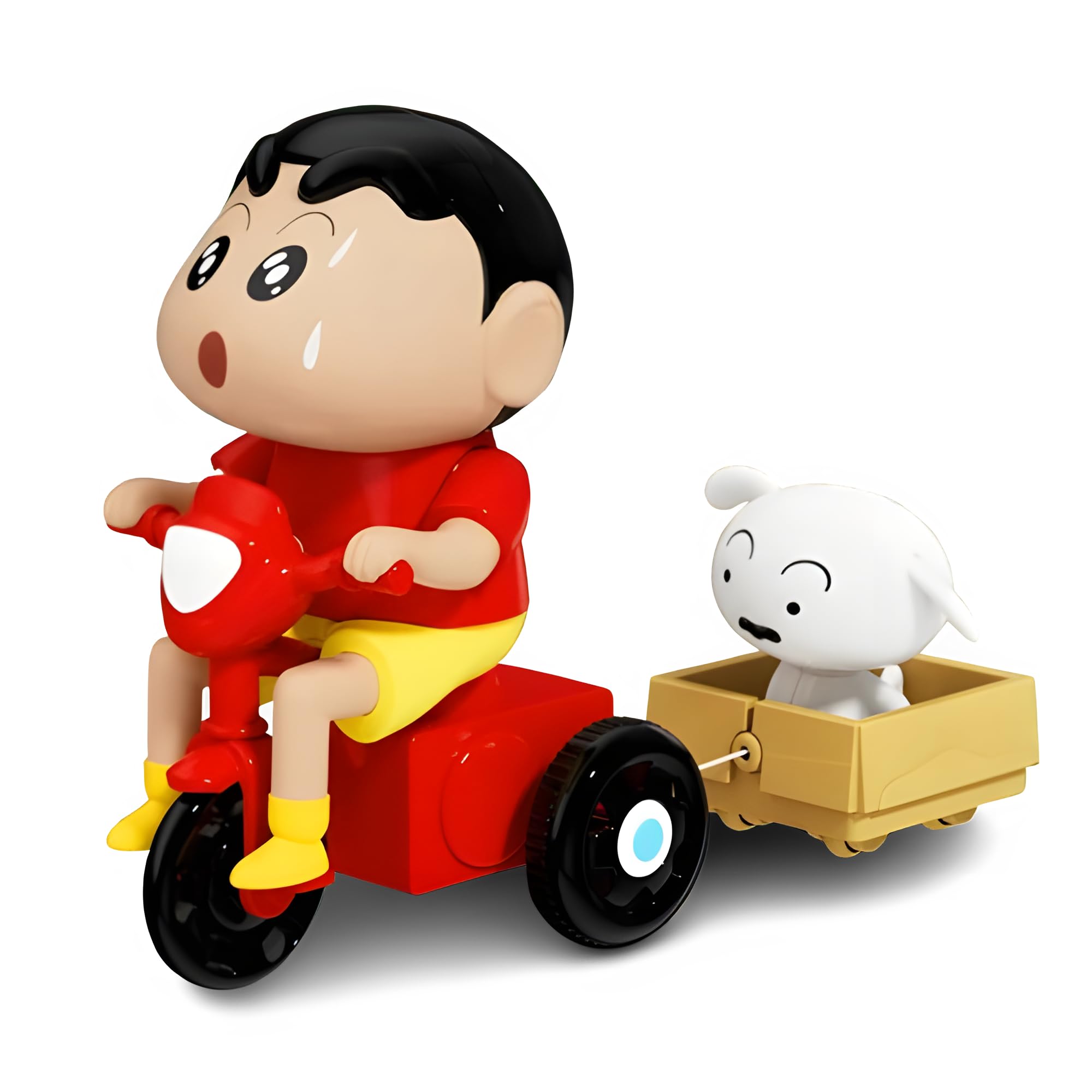 Shin Chan Action Figure with Shiro | Funny Scooter Cartoon Toy | Car Dashboard & Desk Decoration Showpiece | Cute Collectible Gift for Kids, Fans & Adults (Ages 6+)-image-31