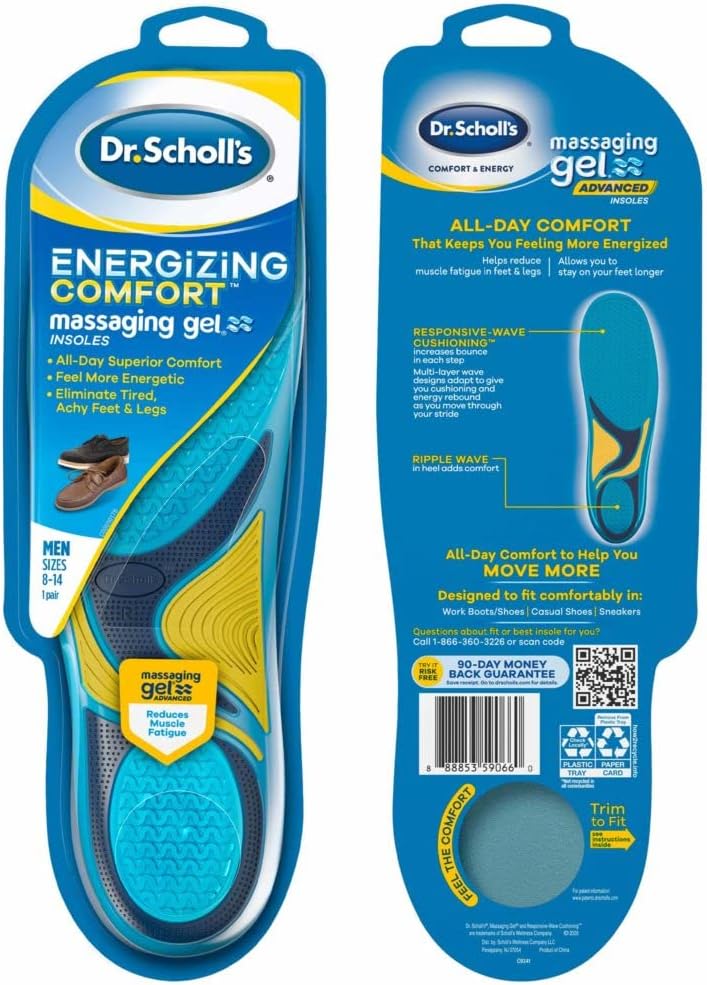 Scholls Massaging Gel Insoles for Men Size Kuwait Ubuy