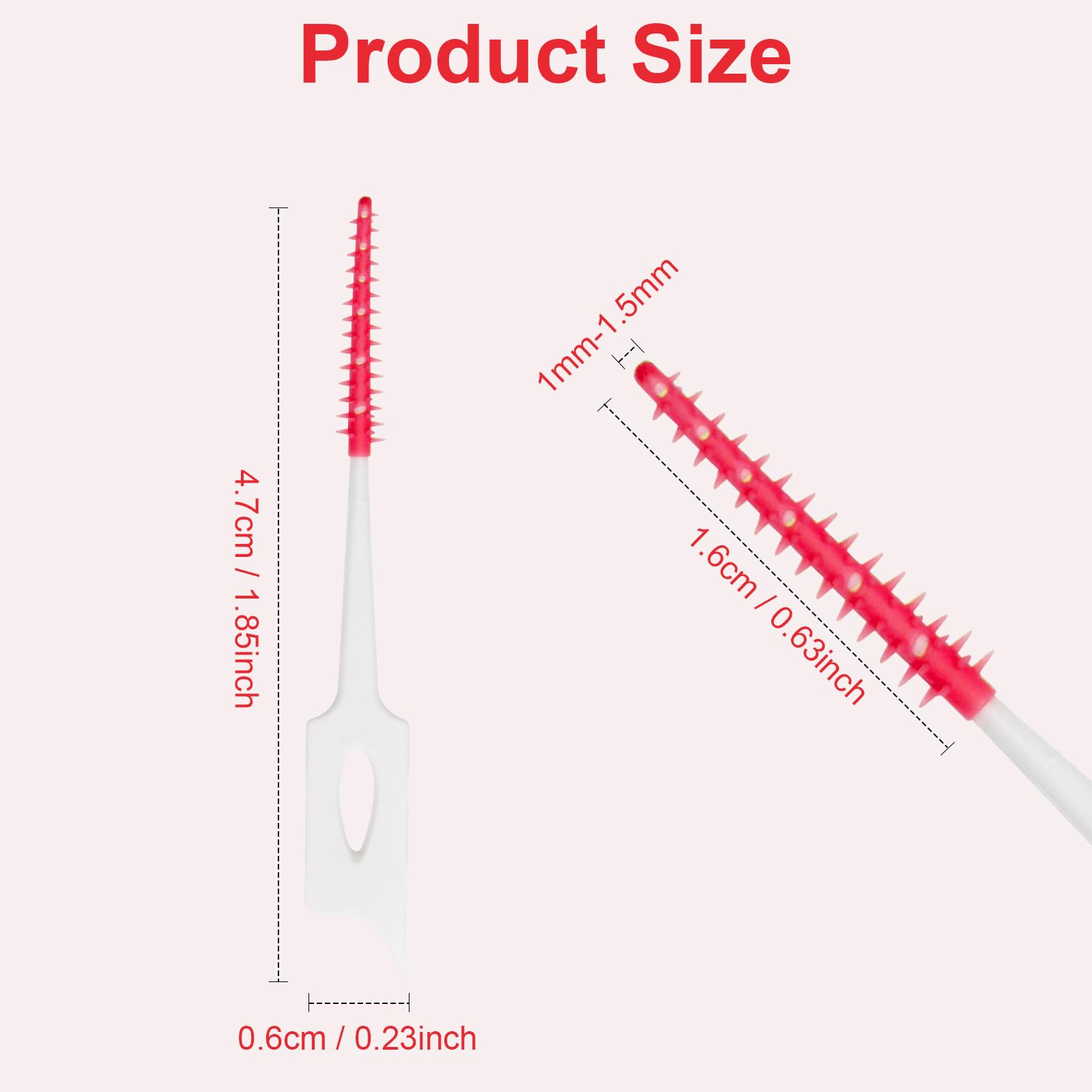 Palillos de hilo dental, 200 unidades, cabezal de cepillo de goma suave, cepillos interdentales con práctica funda de transporte, palillo de dientes de doble extremo, herramientas de limpieza de