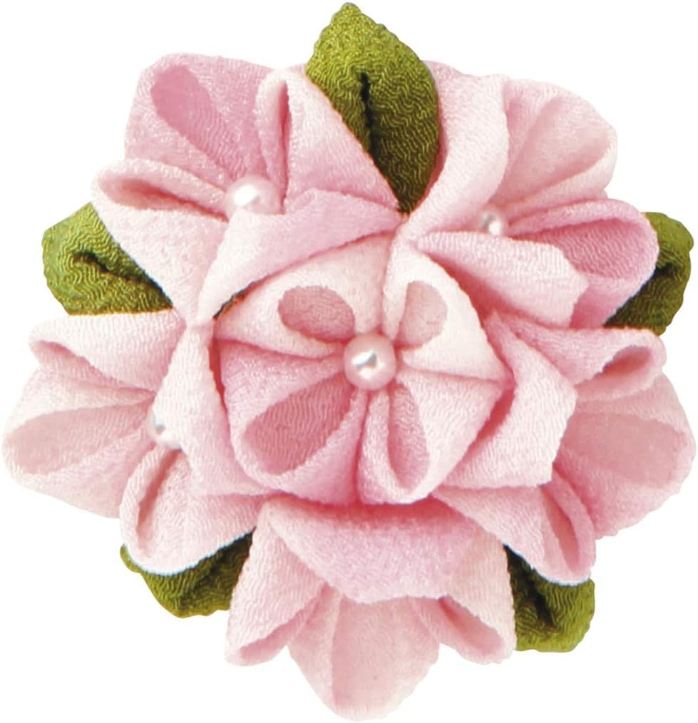 Olympus Thred OLY-TZ7B My First Knob Craft Kit, Dahlia Brooch, H 2.4 x W 2.6 x D 1.2 inches (6 x 6.5 x 3 cm), Pink