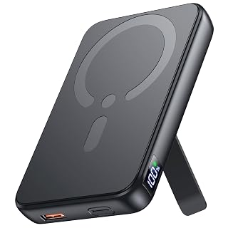 For MagSafe Power Bank, 12000mAh Portable Charger 22.5W with Stand | Fast Charging Battery Pack with USB-C Input & Output, LED Display for iPhone 17/16/15/14/13/12 Pro/Pro Max - Amazon product rated Grade A