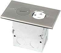 Vista 8 de ENERLITES Kit de caja de piso con tapa de rosca, 12,7 cm x 7,1 cm, 1 banda, receptáculo dúplex de 20 A resistente a manipulaciones y a
