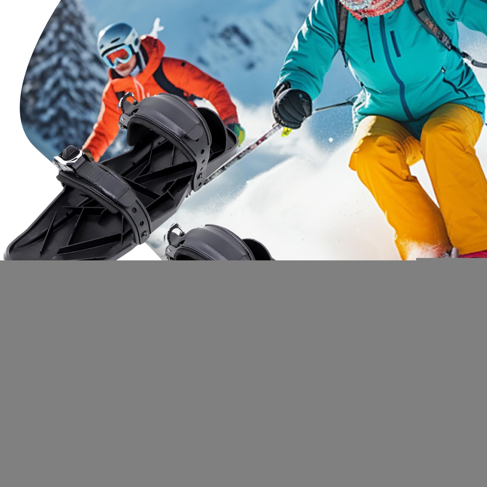 Verstellbare Snowblades für Erwachsene | Kurzes Set passend für alle Winterstiefel | vielseitige Mini-Skis für Freestyle und Anfänger | leicht & tragbar
