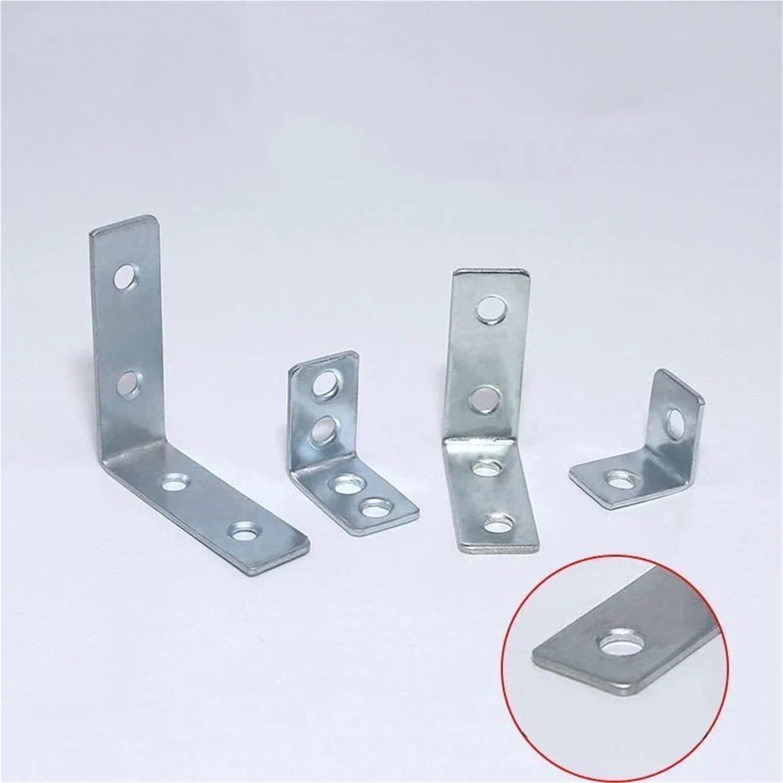Escuadras Metalicas Herraje de unión soporte acero inoxidable universal for puertas estantes madera muebles 90 grados(10pcs-50mm)