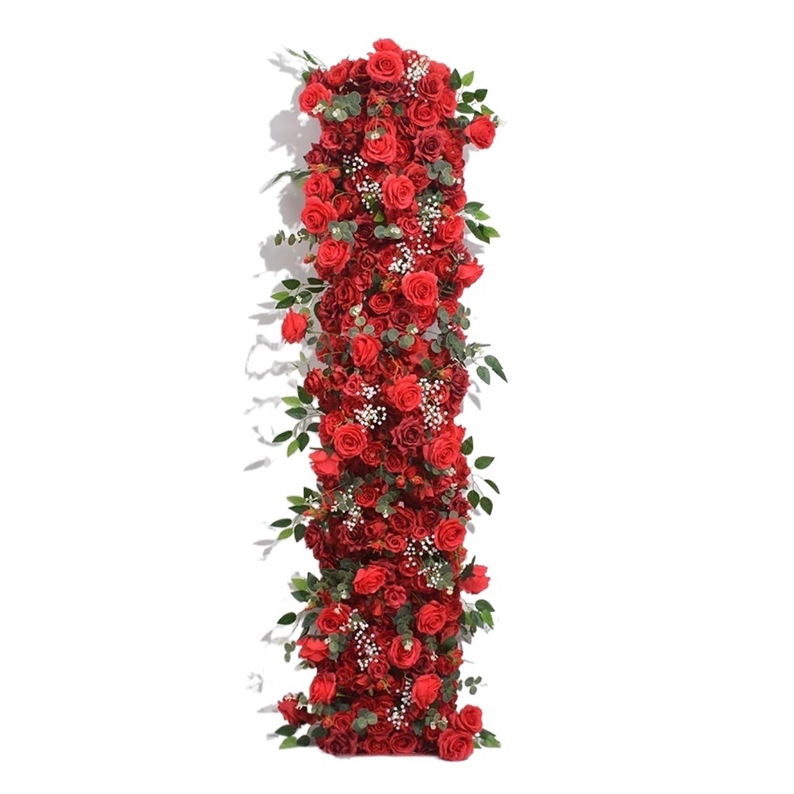 MNUvxzaewf Wedding Arrangement Decoration Floral Backdrop Props Table Runner Event Party Decor(Red,45x200cm)