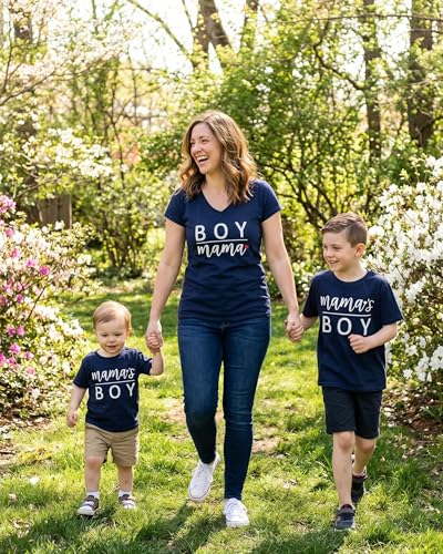 Image of Boy Mama Matching Mommy and Me Outfits Mom Daughter Shirts Mothers Day Outfits Mama Mini Clothing